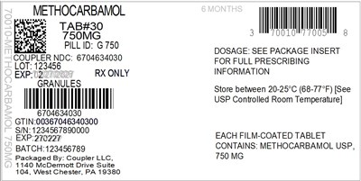Label (70010 770 05 Methocarbamol 750mg 67046 340 30)
